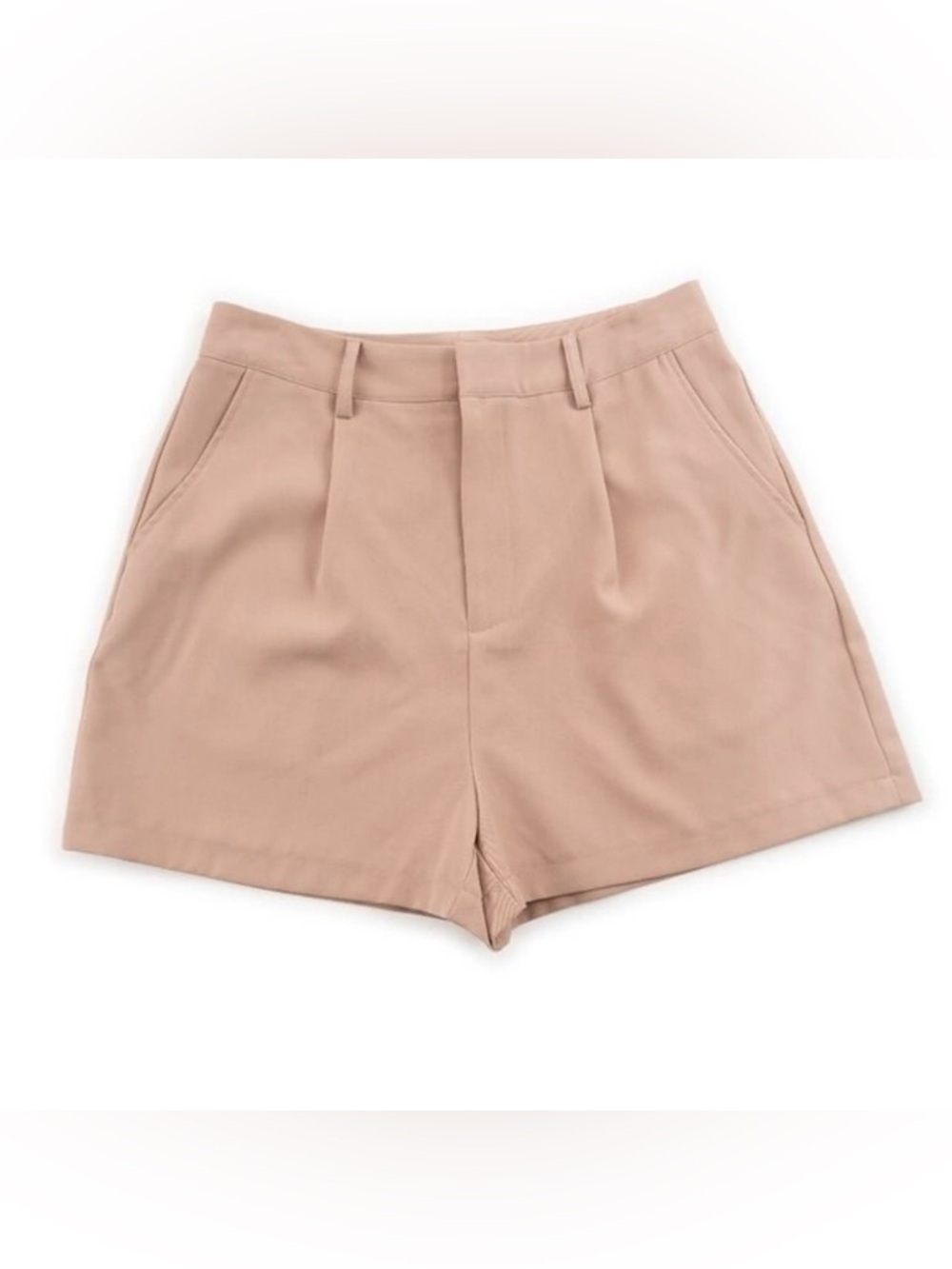 7 For All Mankind High-Waist Tailored Shorts in Blush